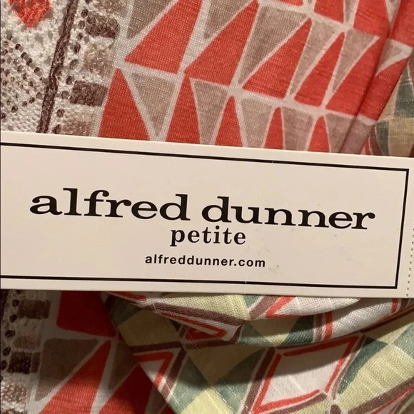 Alfred Dunner Parrot Cay Geometric-Print Top Petite XL New - Picture 7 of 13